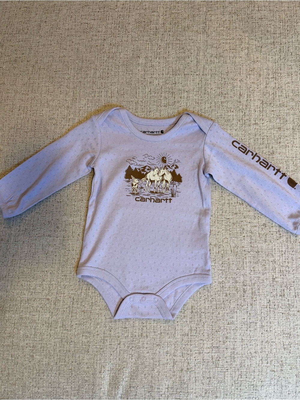 Carhartt Girl’s Lavender Long-Sleeve Baby Bodysuit